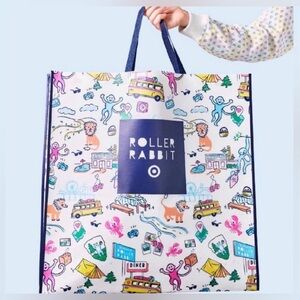 Roller Rabbit x Target oversized jumbo Tote Bag - Colorful Illustrated Print